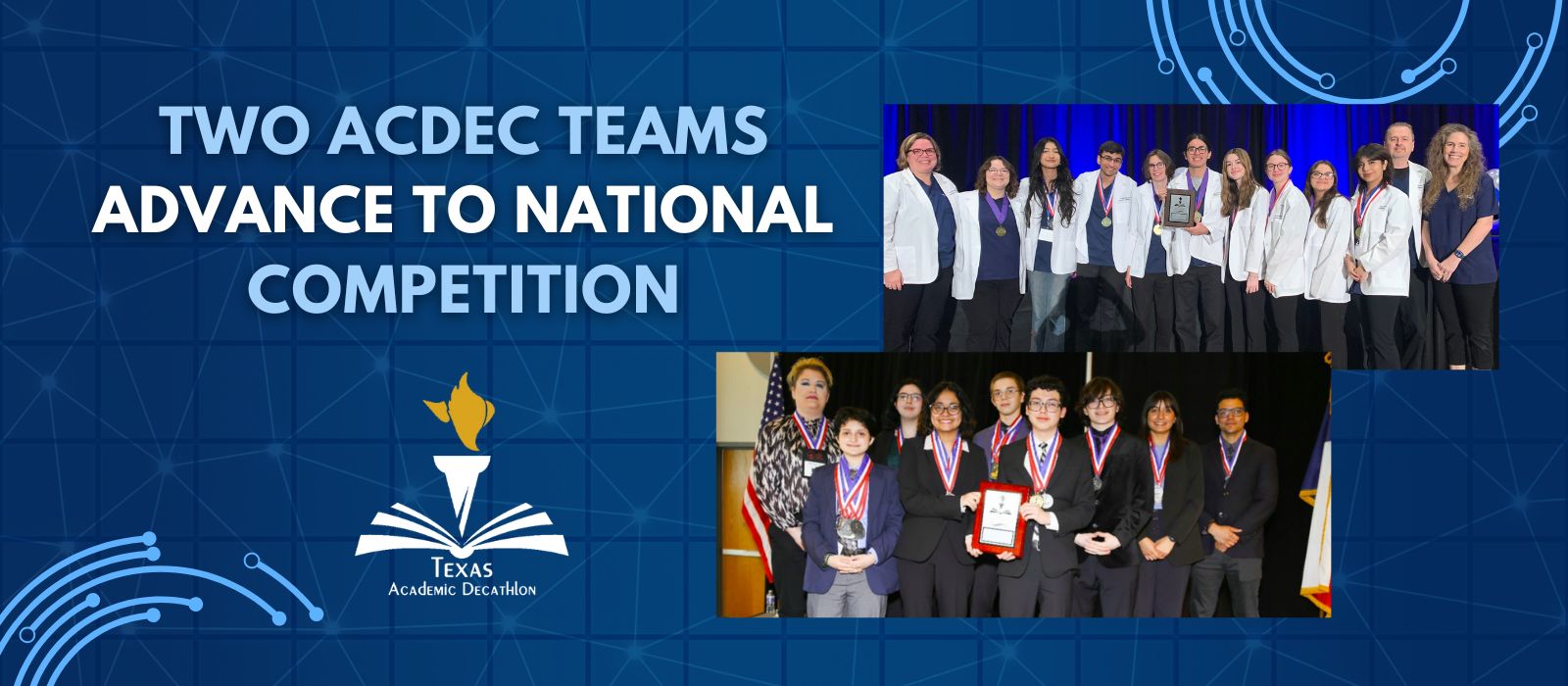 Two AcDec teams advance to national competition