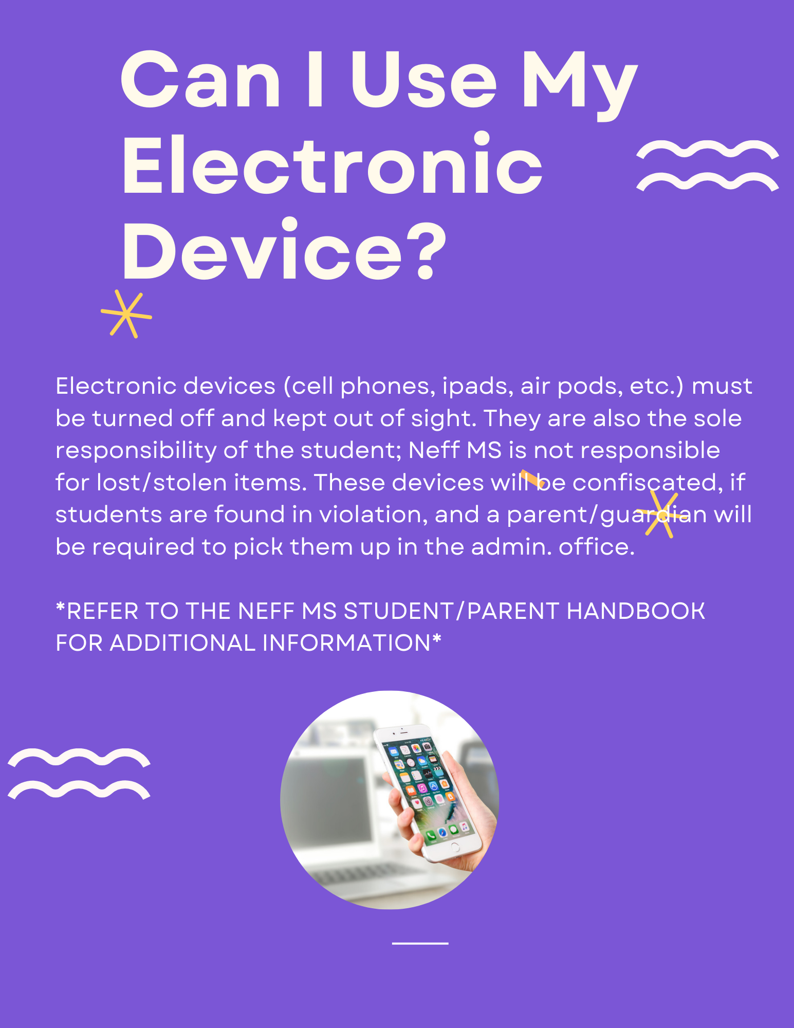 Electronic device policy flyer