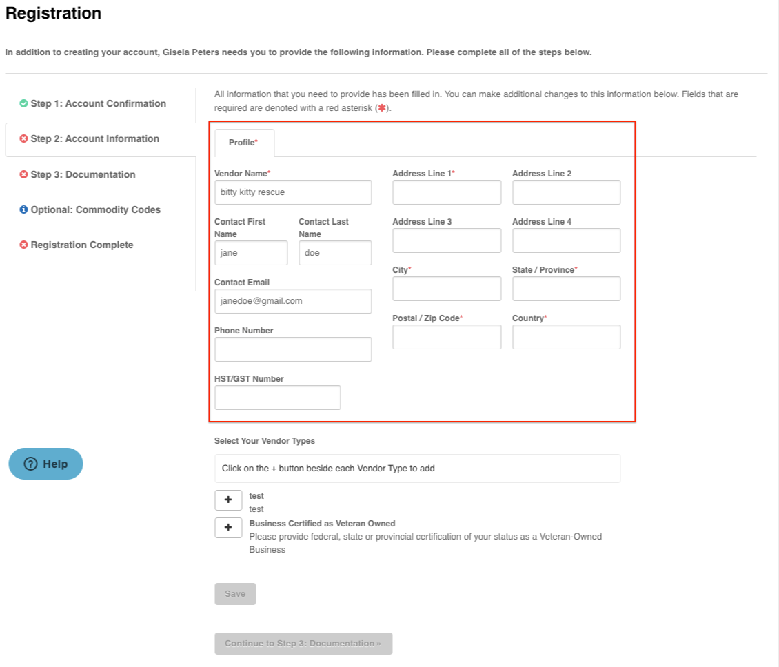 Account Information