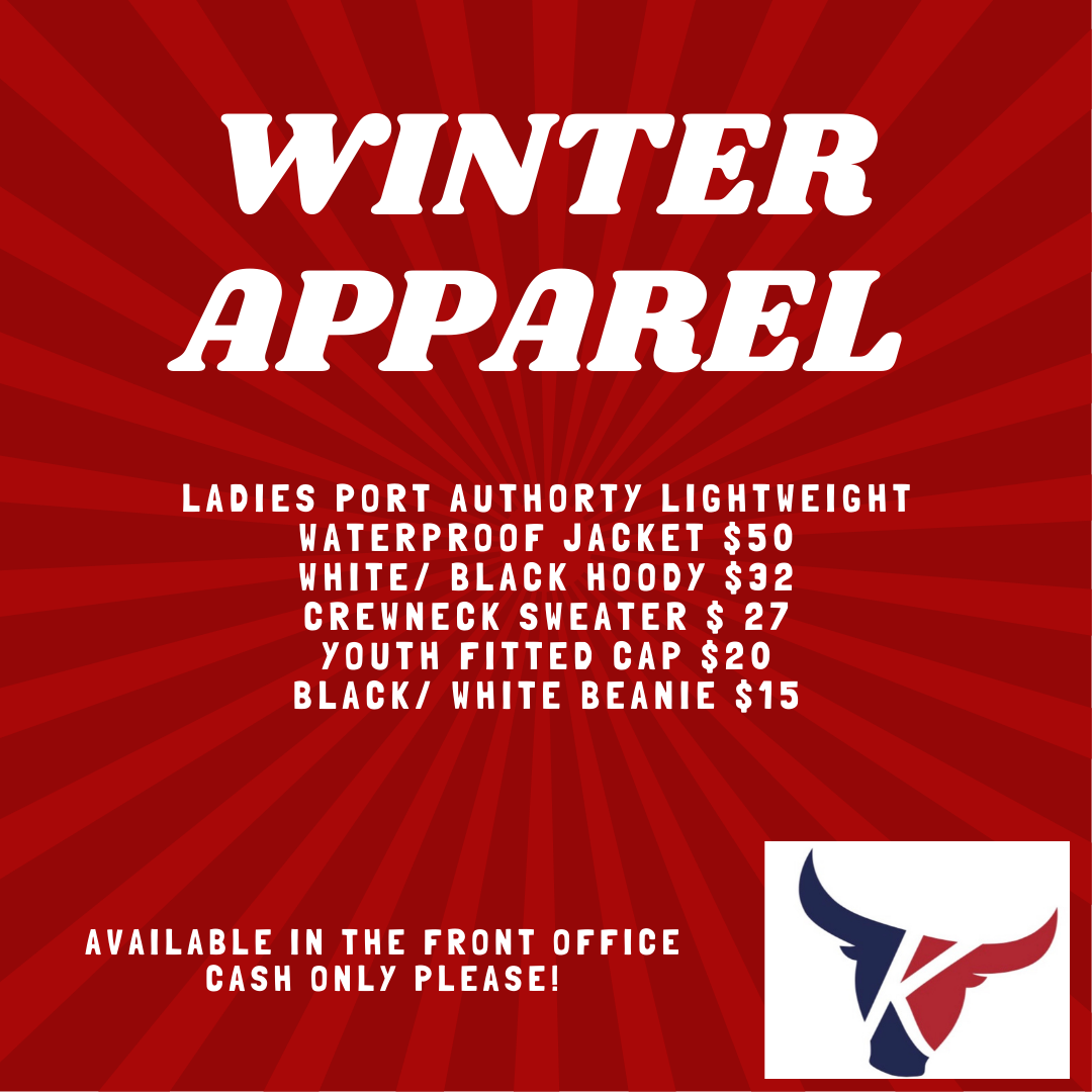 Winter Apparel Available!