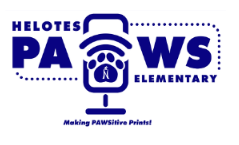 Pic of Helotes Elementary PAWS Podcast Logo
