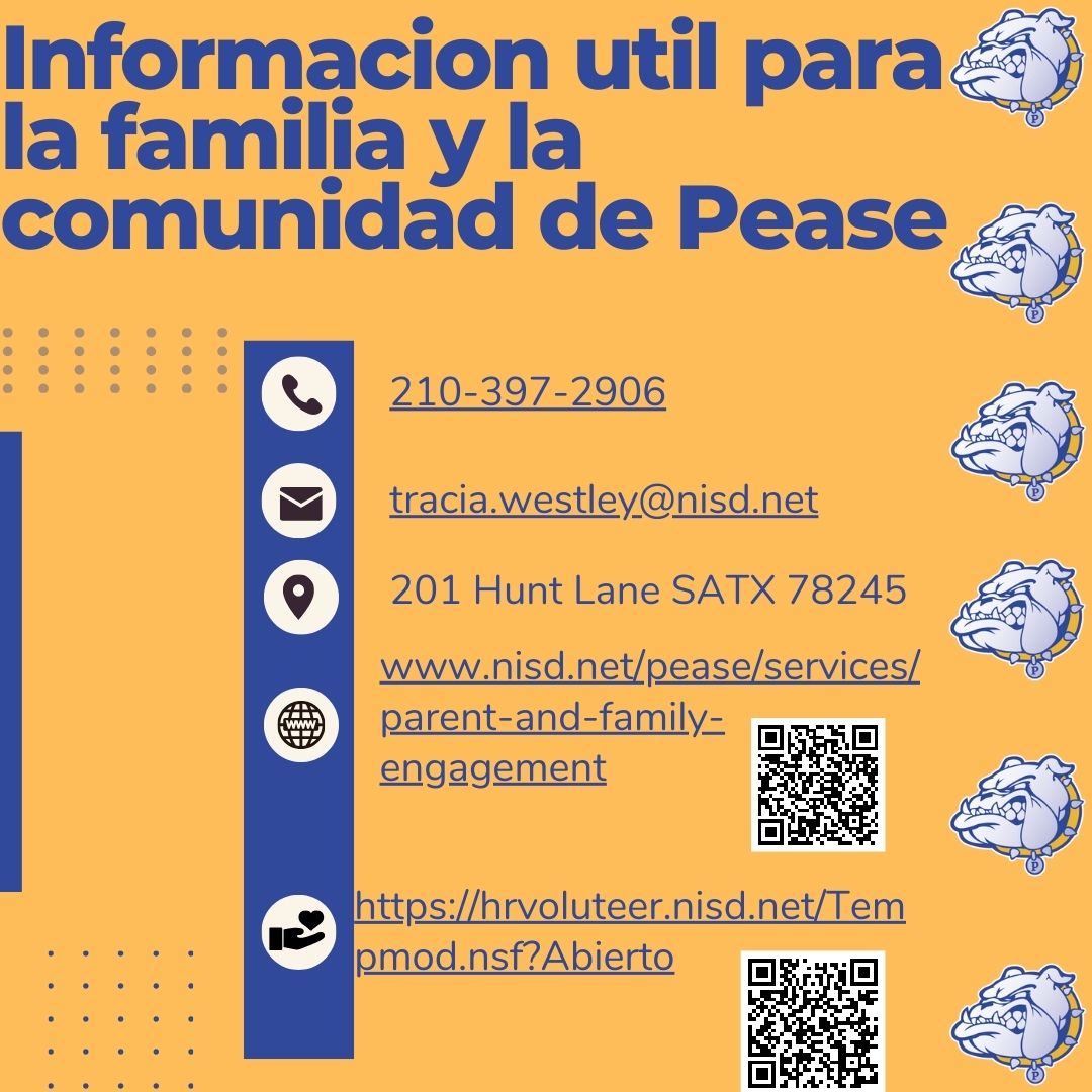 Informacion util para la familia y la comunidad de Pease