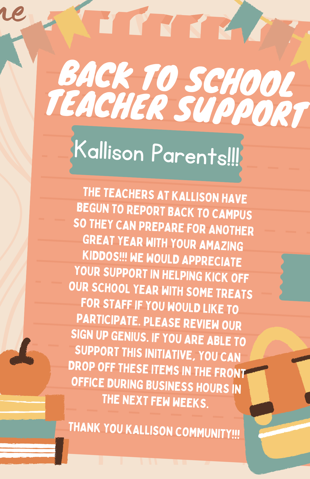 Back to School Teacher Support