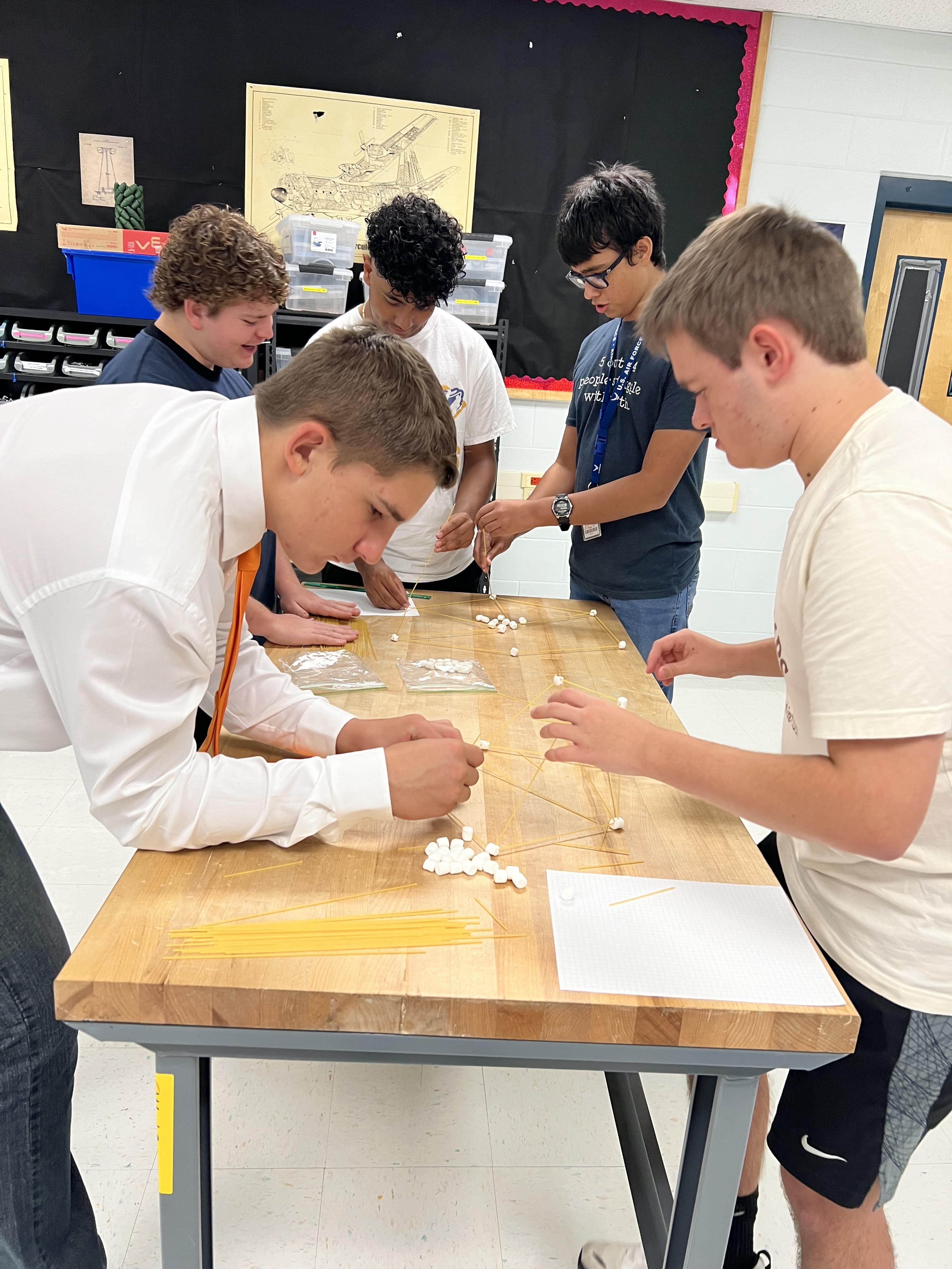 Designing marshmallow-spaghetti towers