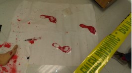 Mock blood spatter