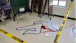 Mock crime scene