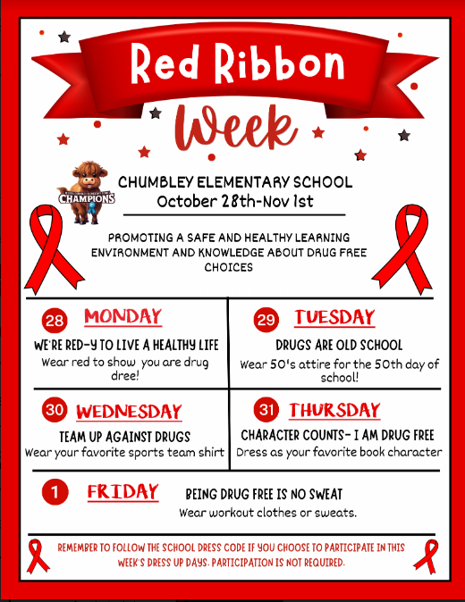 Red ribbon week flyer 