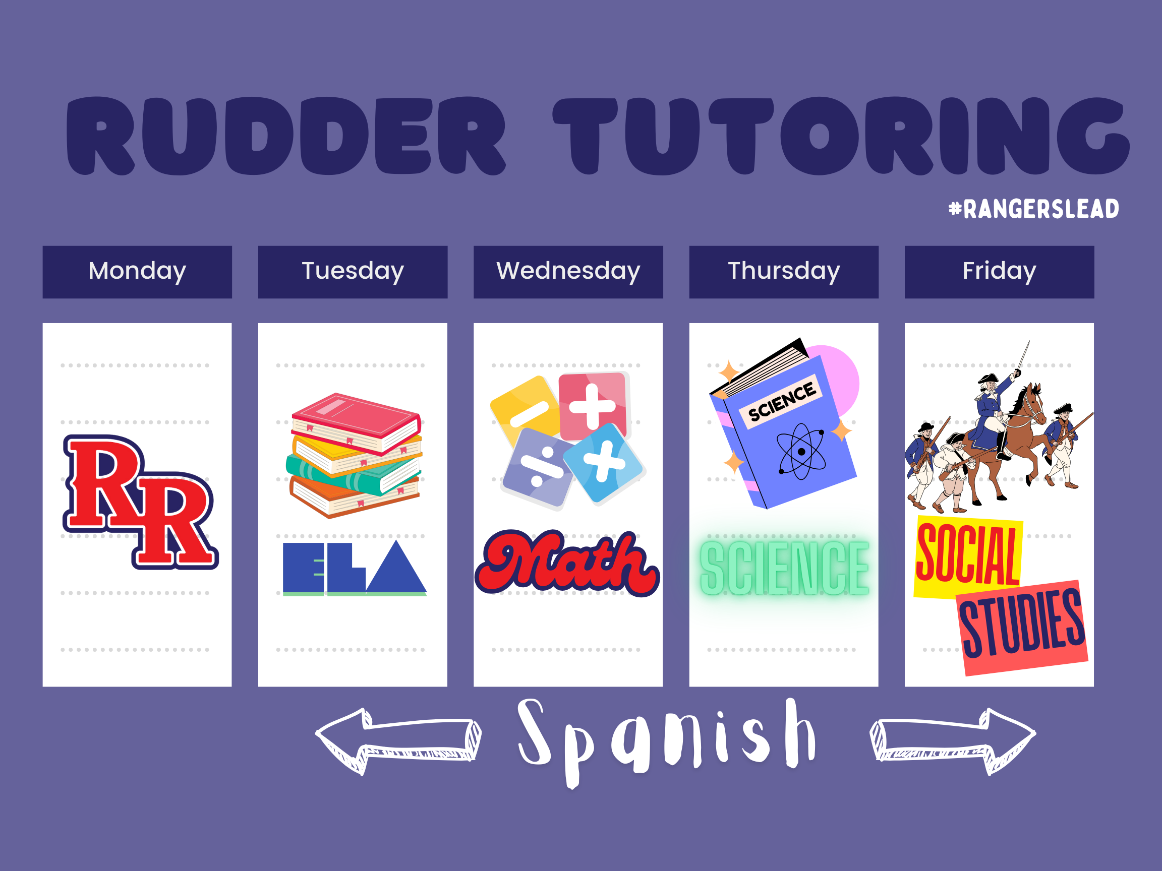 Rudder tutoring schedule