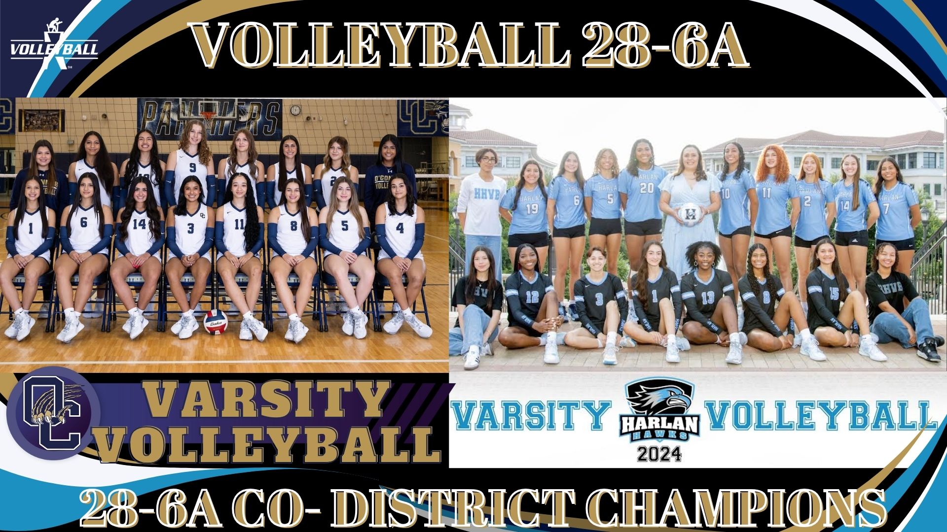 28-6A VOLLEYBALL CO CHAMPIONS O'CONNOR & HARLAN