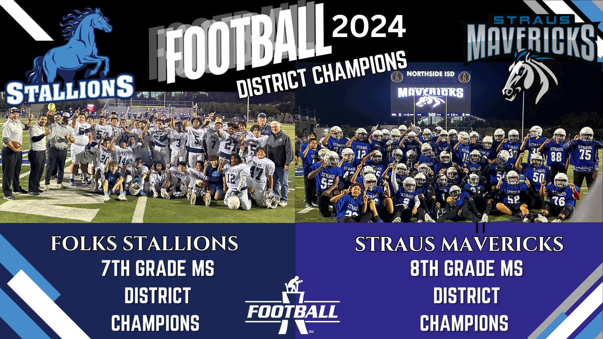 MS Football District Champions Folks & Straus 2024