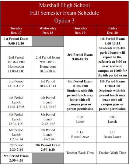 Fall 2024 Exam Schedule