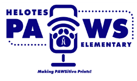 Logo of Helotes Elementary PAWS Podcast