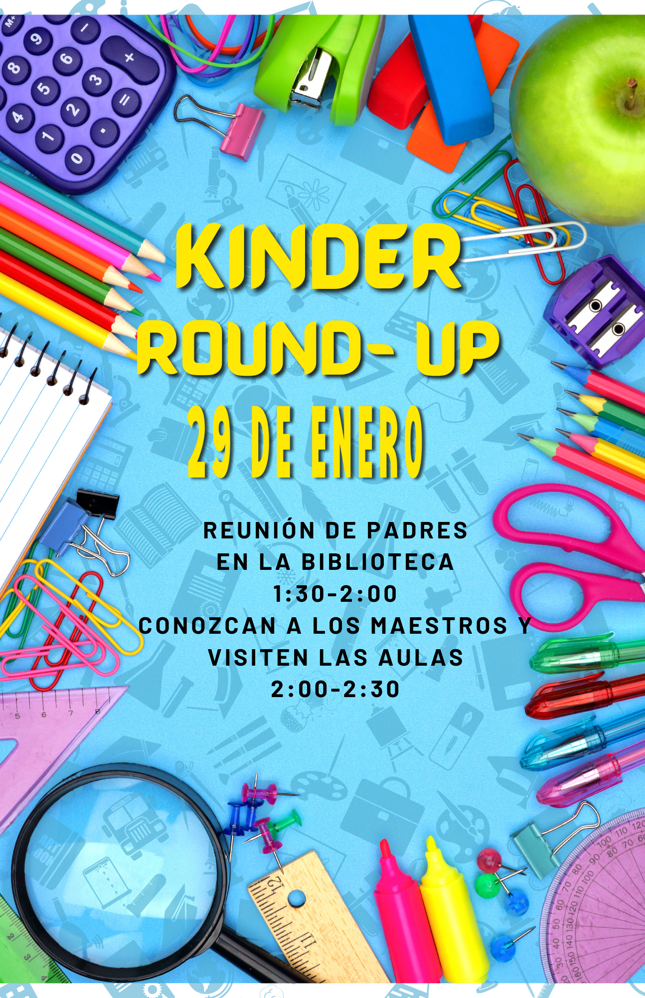 Kinder Round Up information in Spanish