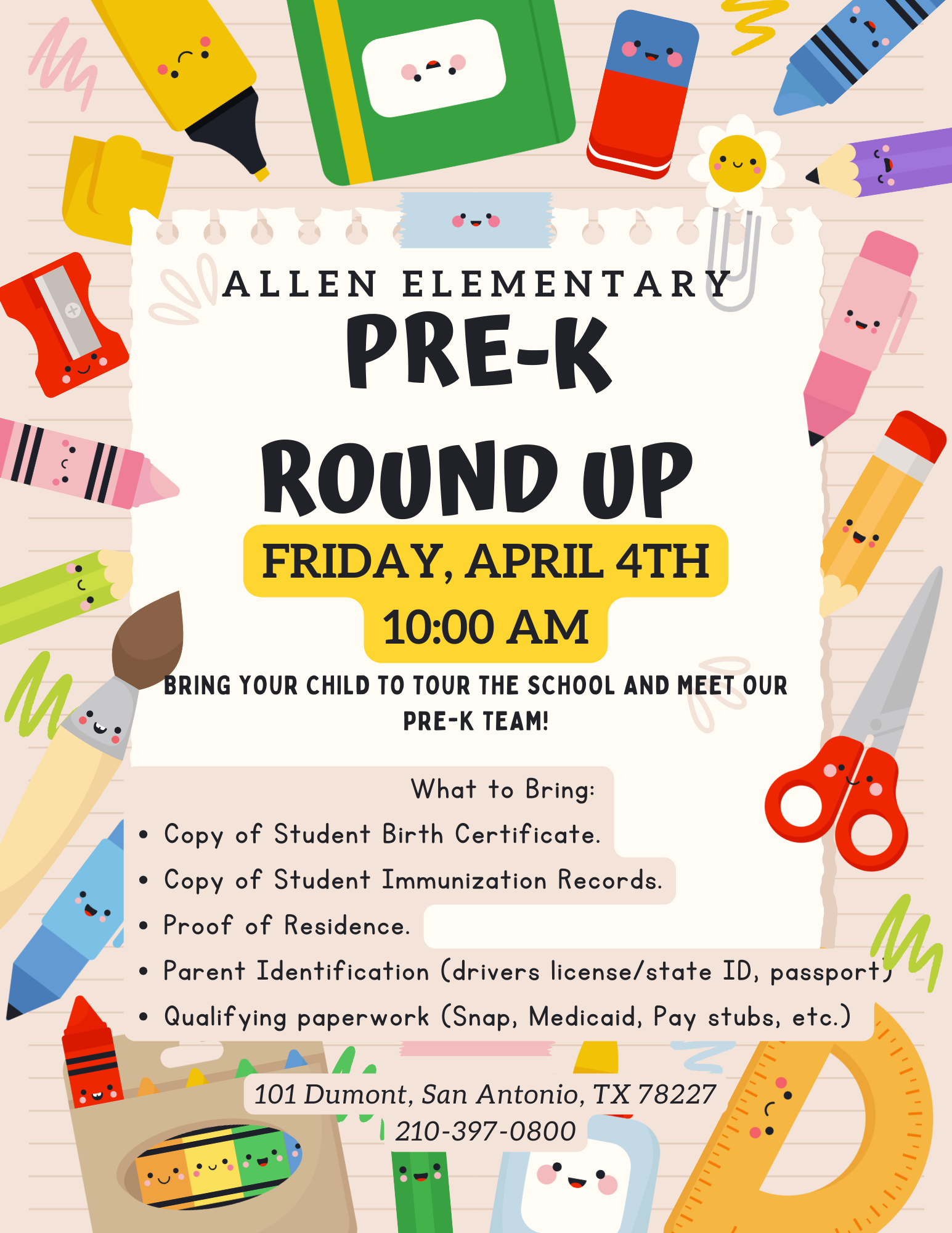 Pre-K Roundup Flyer 