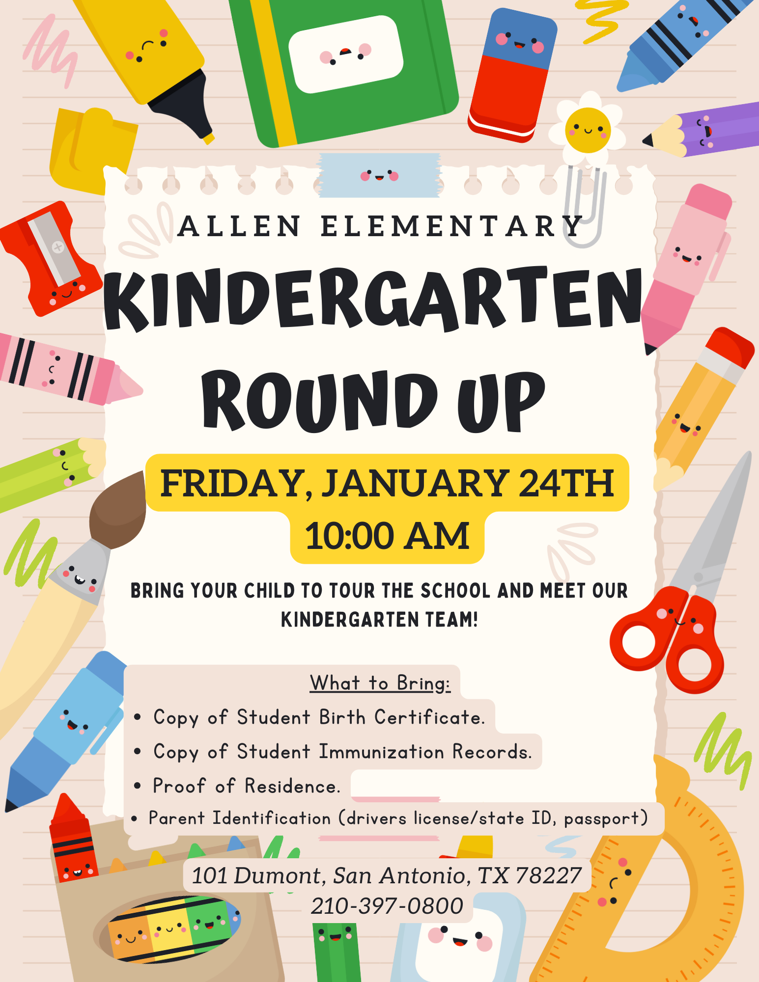 Kindergarten RoundUp Flyer 