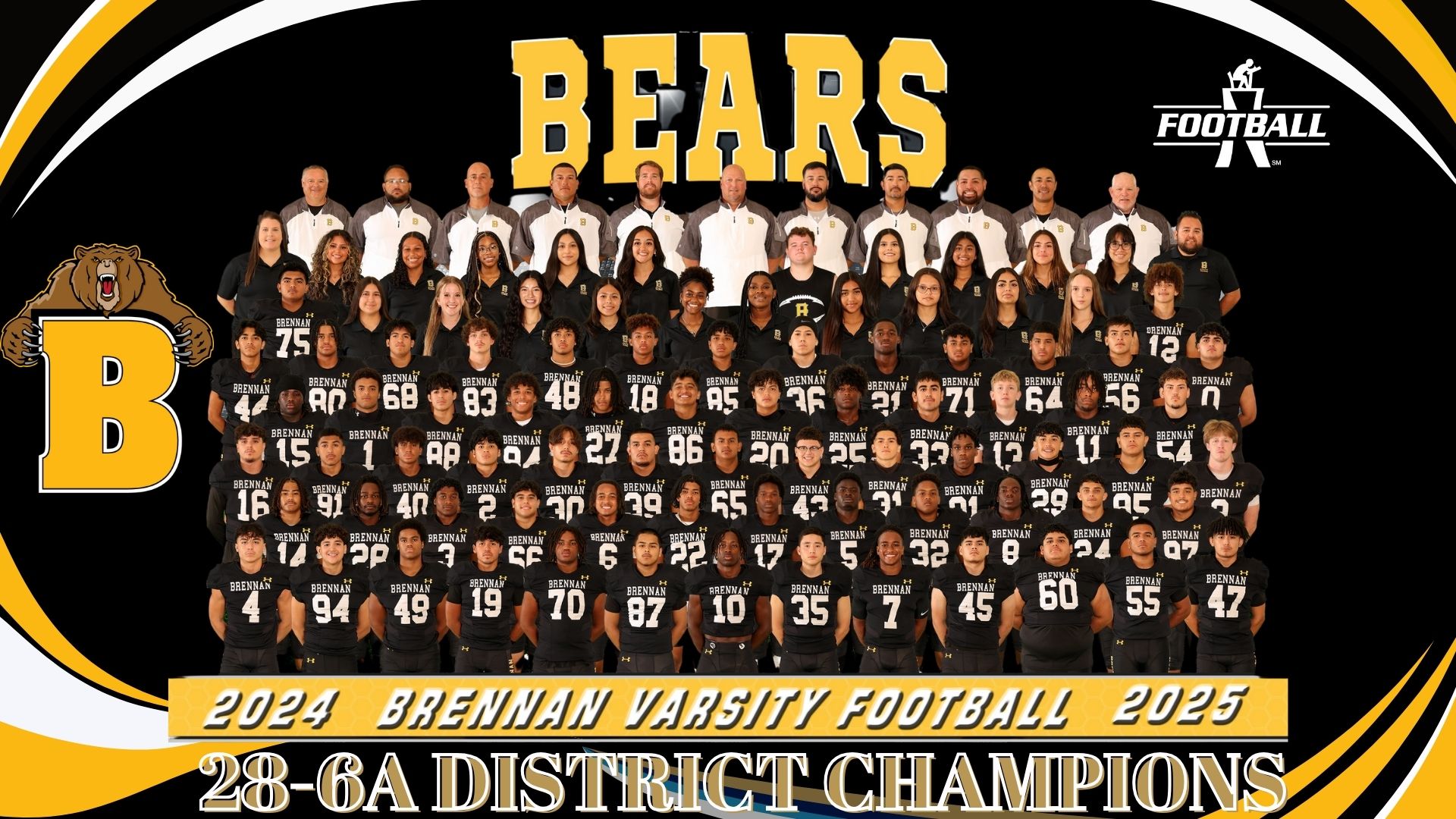 28-6A Brennan Football District Champions