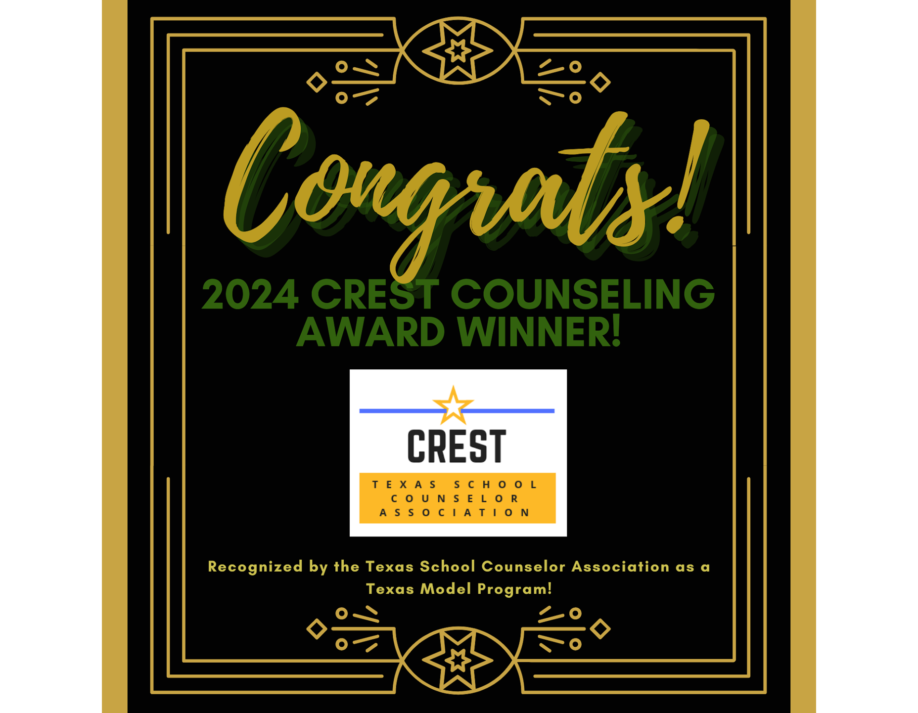 Clark HS 2024 Crest Counseling Award Winner