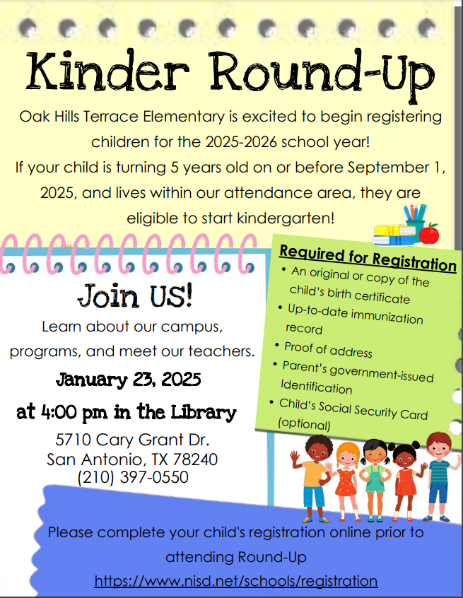 Kinder Round-Up information