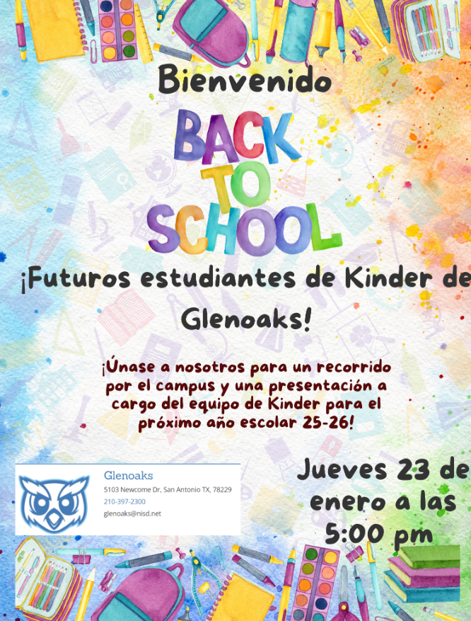 Flyer with Kinder Roundup event info - Spanish