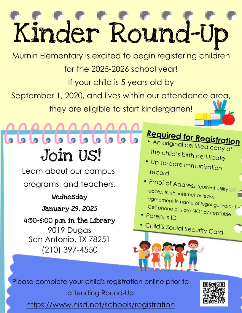 Colorful Flyer for Kinder Round Up