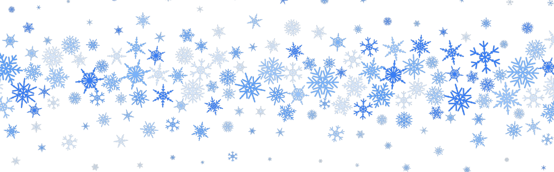 Image of blue snowflakes on a white background