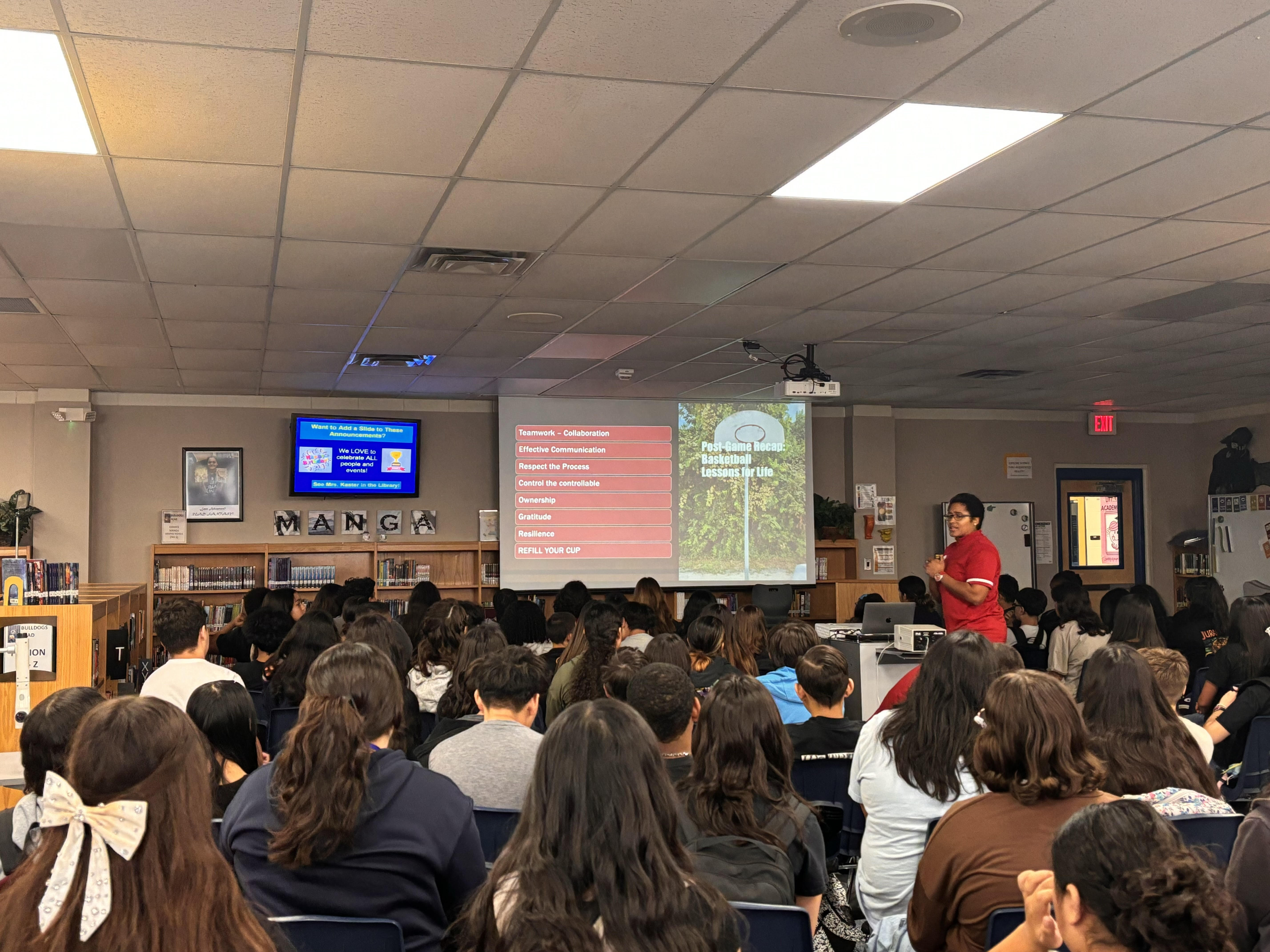 UIW Career Speaker with the students