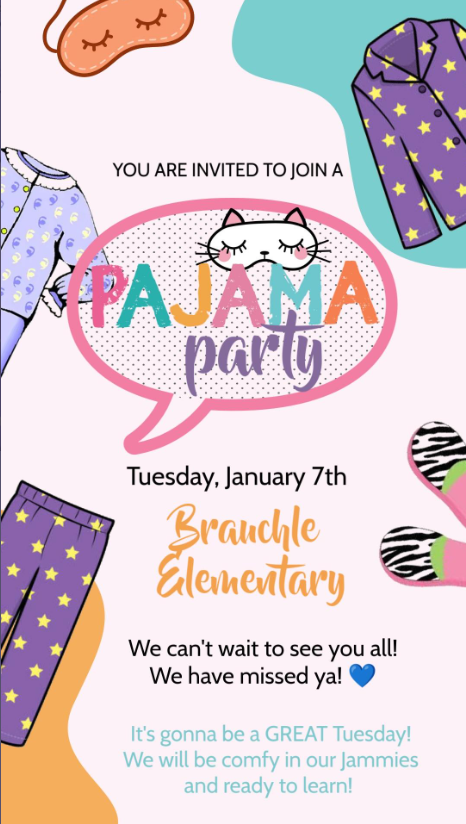 pajama party flyer