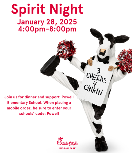 Powell spirit night flyer