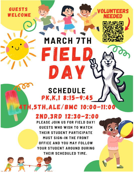 Field day invite flyer with event's details