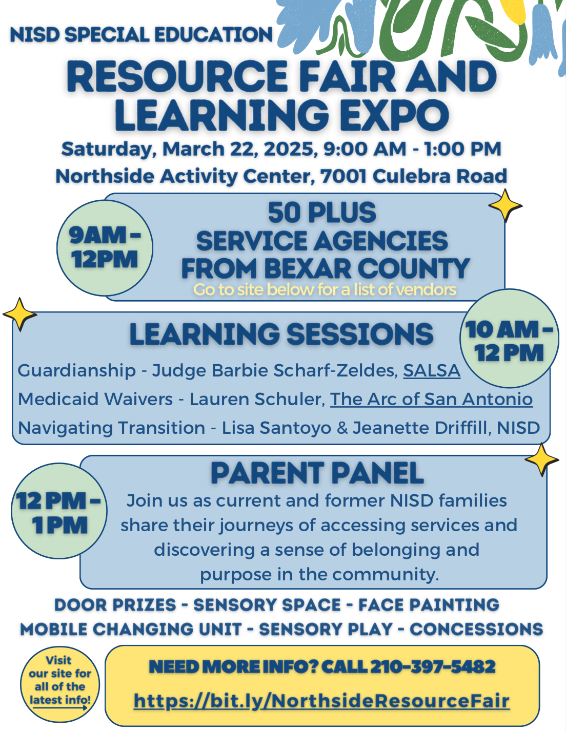 Resource Fair and Learning Expo flyer