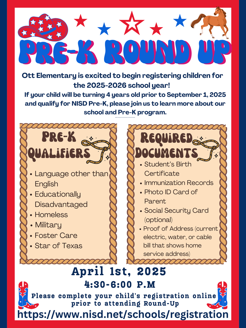 Ott Pre-K Round Up Flyer