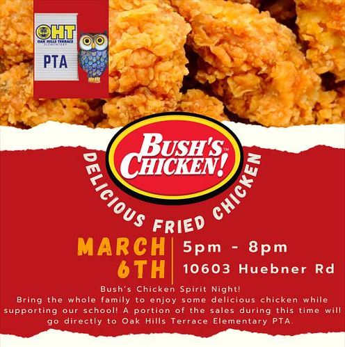 Bush's Chicken Spirit Night