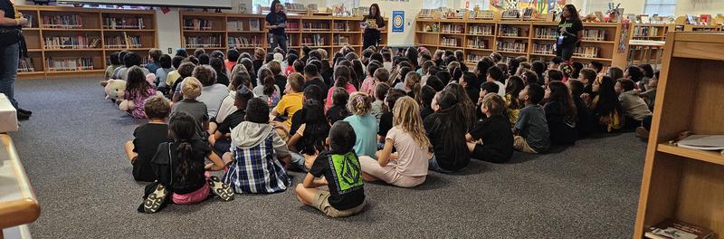 Photo of our students learning about school safety 