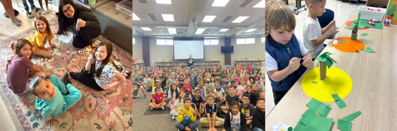 Collage of students at Chumbley ES for the academics page