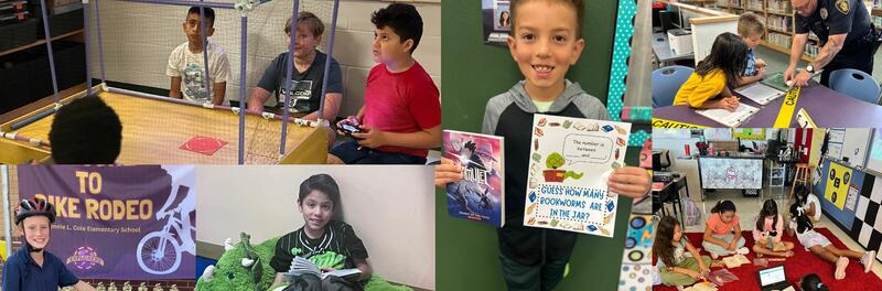 A collage of Students at Cole Elementary 