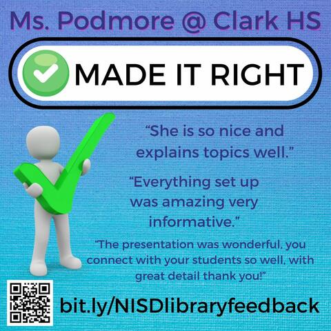 Student comments: She is so nice and and explains topics well. Everything set up was amazing; very informative.